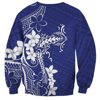 Blue Hawaii Sweatshirt Hammerhead Shark Tattoo Curve Polynesian - Polynesian Pride