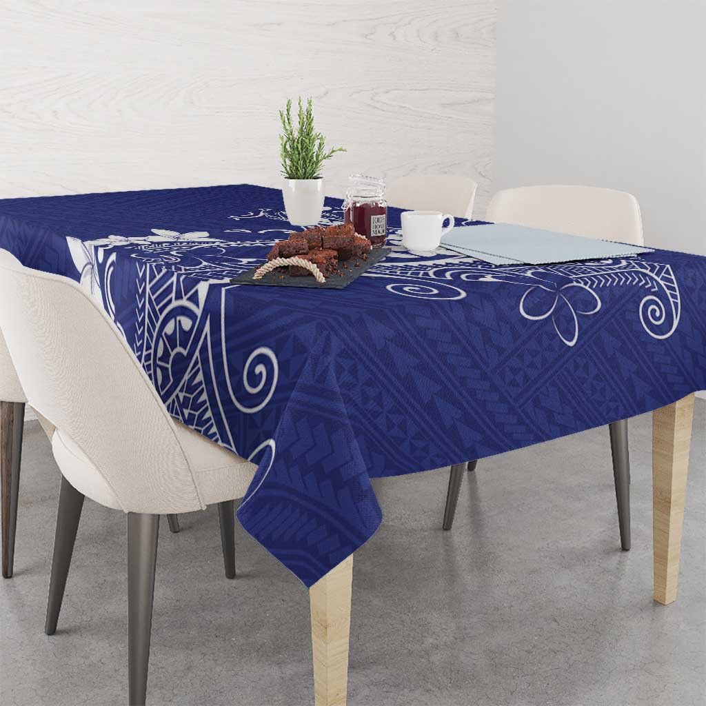 Blue Hawaii Tablecloth Hammerhead Shark Tattoo Curve Polynesian - Polynesian Pride