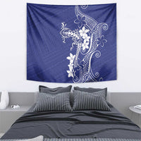 Blue Hawaii Tapestry Hammerhead Shark Tattoo Curve Polynesian - Polynesian Pride