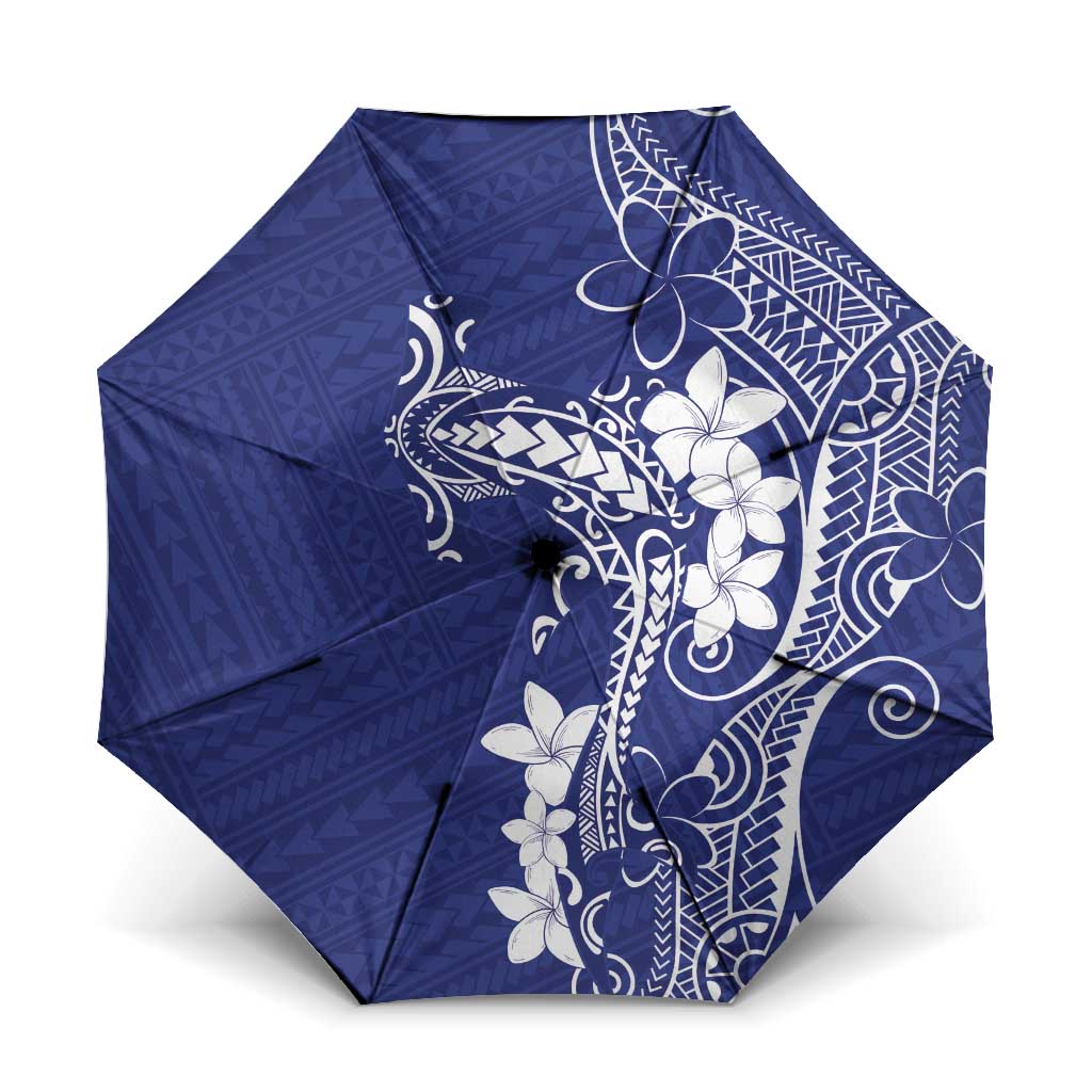 Blue Hawaii Umbrella Hammerhead Shark Tattoo Curve Polynesian - Polynesian Pride