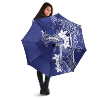 Blue Hawaii Umbrella Hammerhead Shark Tattoo Curve Polynesian - Polynesian Pride