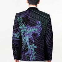Purple Paradise Hawaii Blazer Hammerhead Shark Tattoo Curve Polynesian - Polynesian Pride