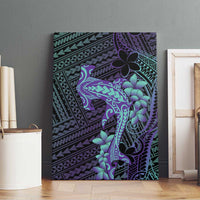 Purple Paradise Hawaii Canvas Wall Art Hammerhead Shark Tattoo Curve Polynesian - Polynesian Pride
