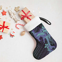 Purple Paradise Hawaii Christmas Stocking Hammerhead Shark Tattoo Curve Polynesian - Polynesian Pride