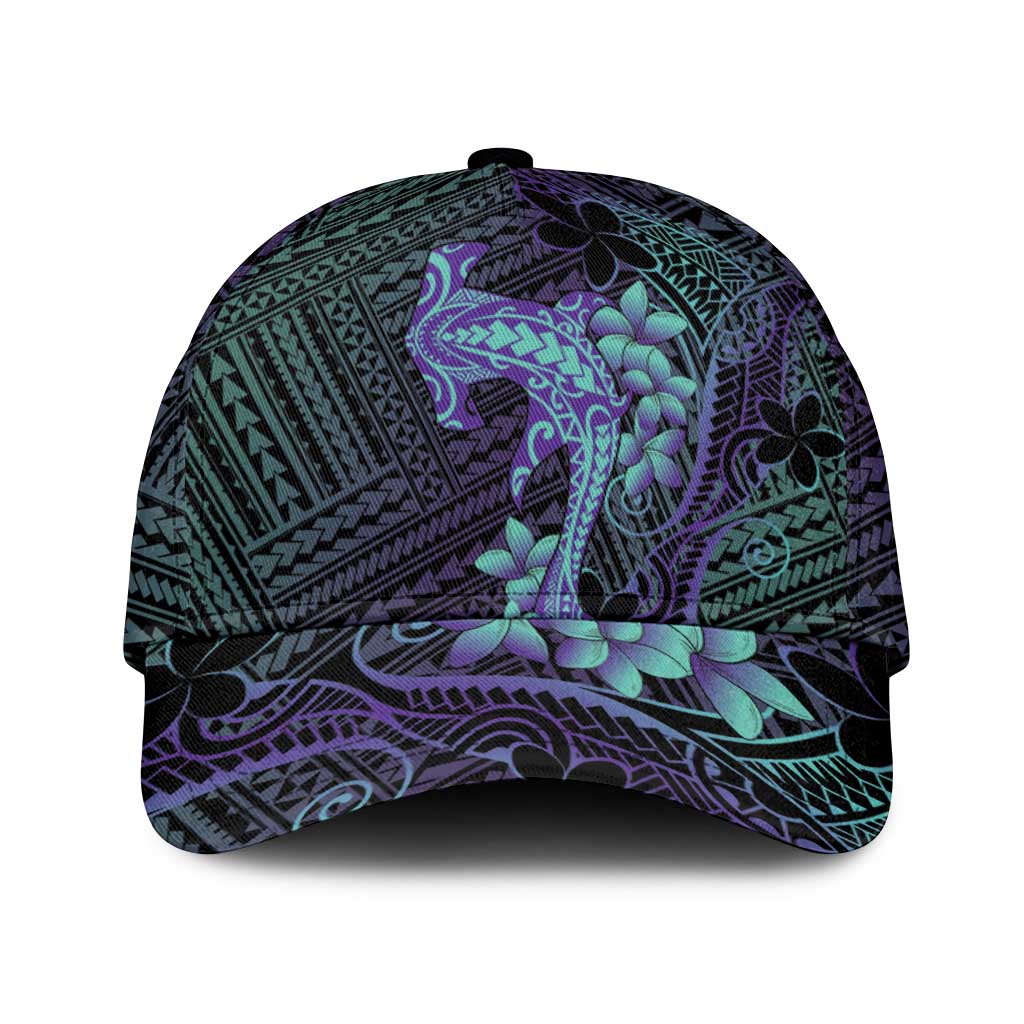 Purple Paradise Hawaii Classic Cap Hammerhead Shark Tattoo Curve Polynesian - Polynesian Pride