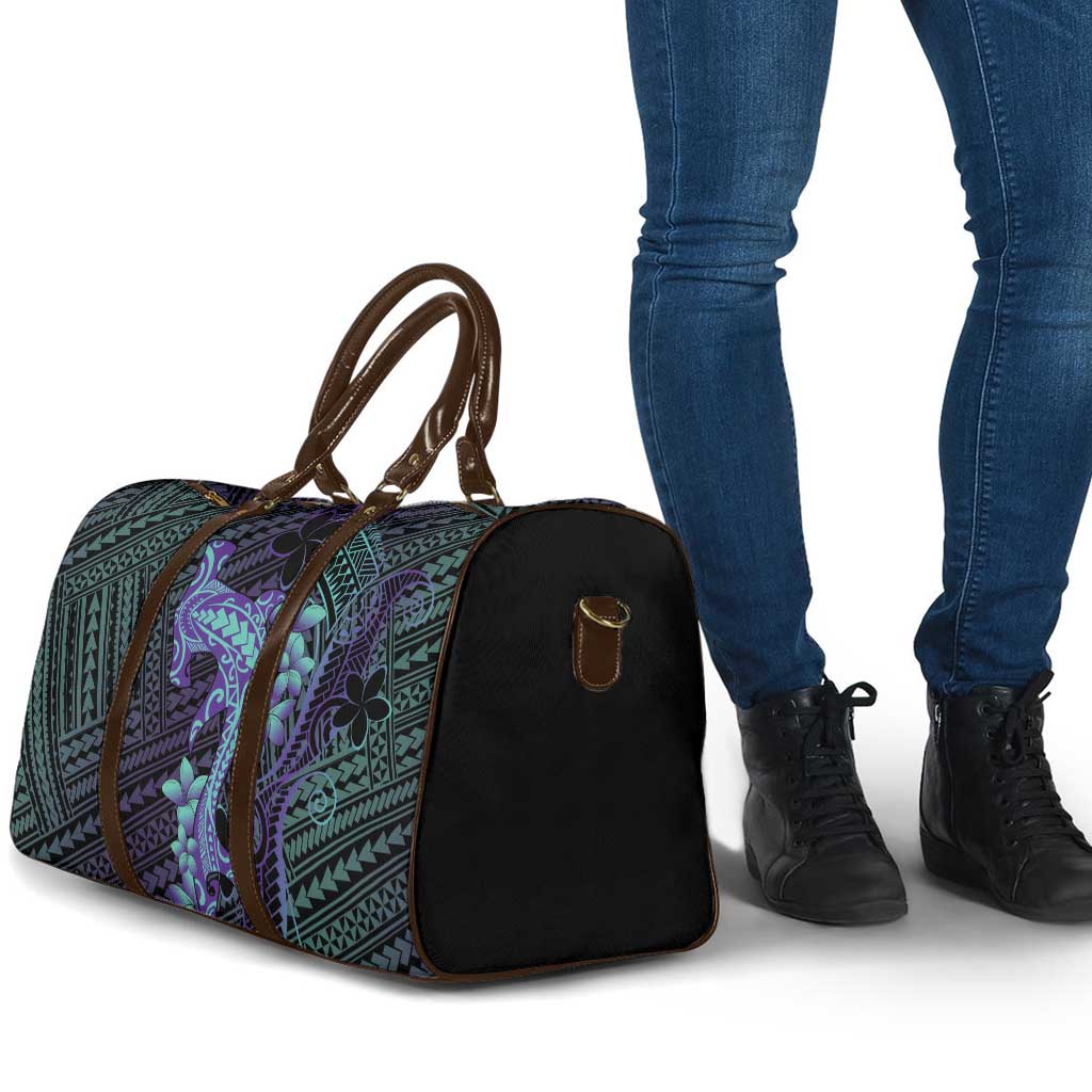 Purple Paradise Hawaii Travel Bag Hammerhead Shark Tattoo Curve Polynesian - Polynesian Pride