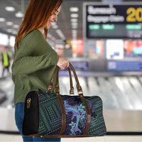 Purple Paradise Hawaii Travel Bag Hammerhead Shark Tattoo Curve Polynesian - Polynesian Pride
