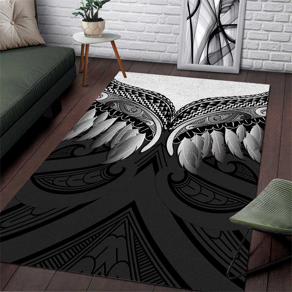 Poutama Korowai New Zealand Area Rug Aotearoa Maori Tattoo - Polynesian Pride