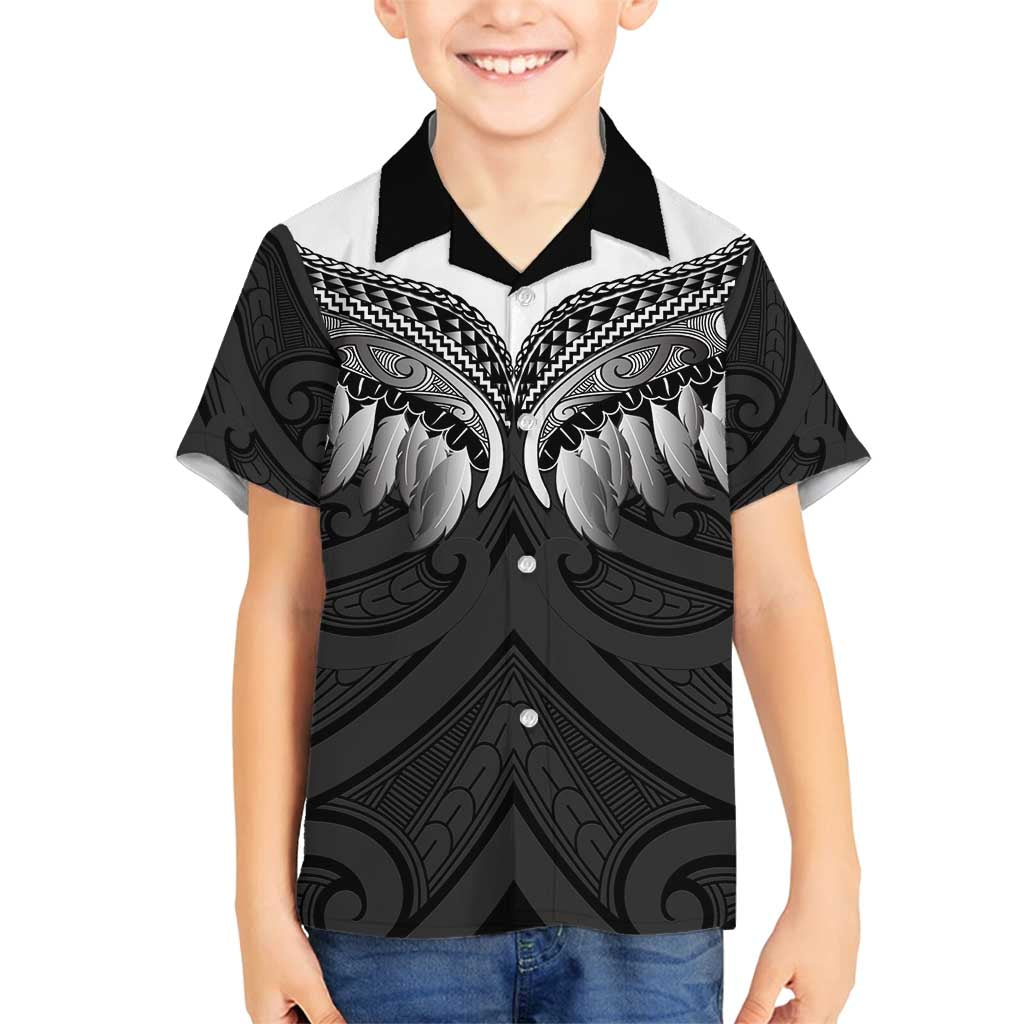 Poutama Korowai New Zealand Family Matching Off Shoulder Maxi Dress and Hawaiian Shirt Aotearoa Maori Tattoo - Polynesian Pride