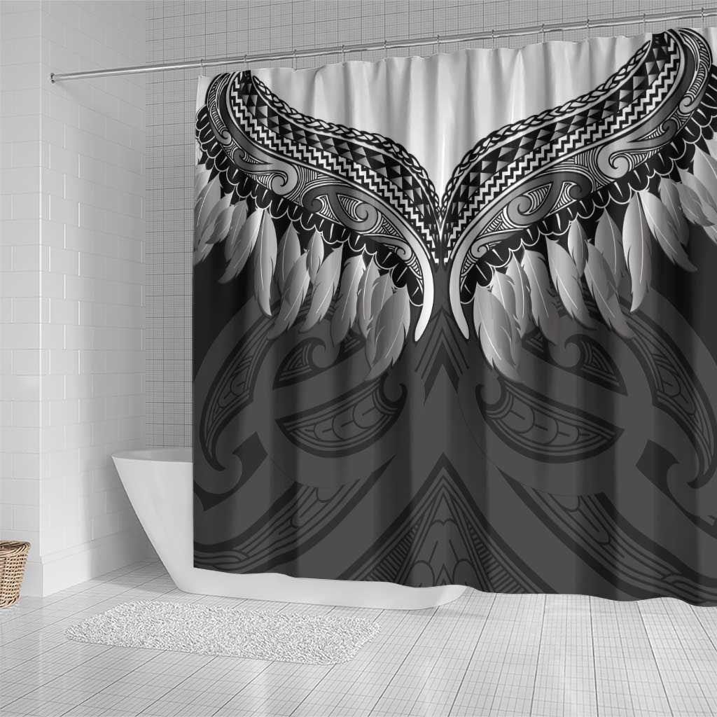Poutama Korowai New Zealand Shower Curtain Aotearoa Maori Tattoo - Polynesian Pride
