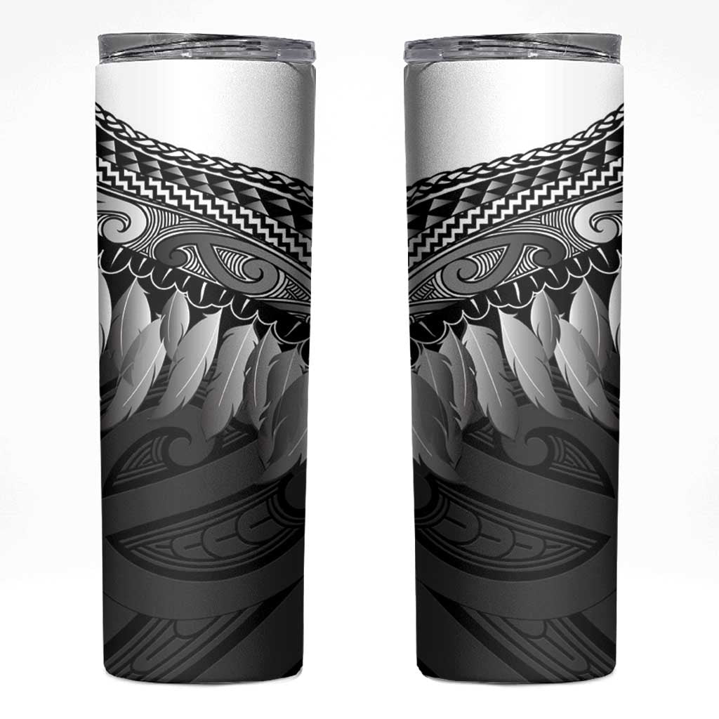 Poutama Korowai New Zealand Skinny Tumbler Aotearoa Maori Tattoo - Polynesian Pride