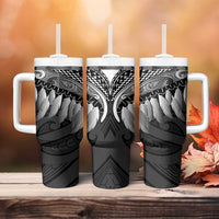 Poutama Korowai New Zealand Tumbler With Handle Aotearoa Maori Tattoo - Polynesian Pride