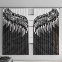 Poutama Korowai New Zealand Window Curtain Aotearoa Maori Tattoo - Polynesian Pride