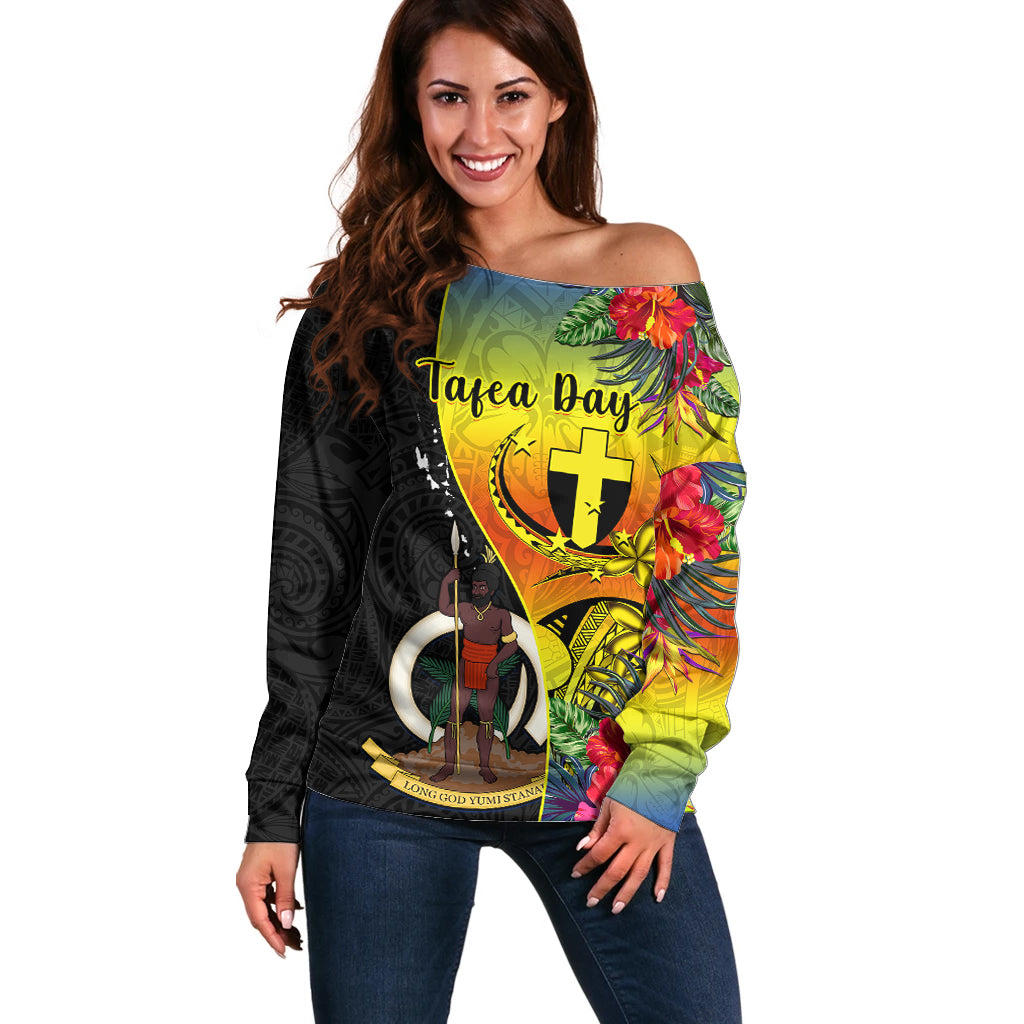 vanuatu-tafea-day-off-shoulder-sweater-coat-of-arms-mix-tropical-flowers