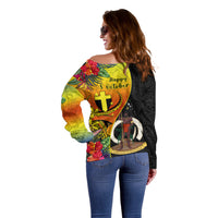 vanuatu-tafea-day-off-shoulder-sweater-coat-of-arms-mix-tropical-flowers