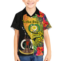 personalised-vanuatu-torba-day-hawaiian-shirt-coat-of-arms-mix-tropical-flowers