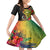 personalised-vanuatu-torba-day-kid-short-sleeve-dress-coat-of-arms-mix-tropical-flowers