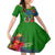 personalised-vanuatu-malampa-day-kid-short-sleeve-dress-coat-of-arms-mix-tropical-flowers