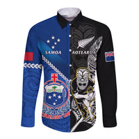 custom-new-zealand-and-samoa-rugby-long-sleeve-button-shirt-all-black-tiki-fern-mix-manu-samoa-2023-world-cup