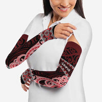 Kia Ora New Zealand Arm Sleeves Maori Language Week Whero Taniko Motif - Polynesian Pride