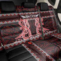 Kia Ora New Zealand Back Car Seat Cover Maori Language Week Whero Taniko Motif - Polynesian Pride