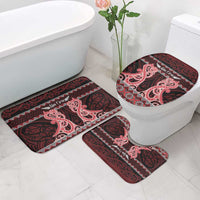 Kia Ora New Zealand Bathroom Set Maori Language Week Whero Taniko Motif - Polynesian Pride