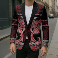 Kia Ora New Zealand Blazer Maori Language Week Whero Taniko Motif - Polynesian Pride