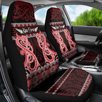 Kia Ora New Zealand Car Seat Cover Maori Language Week Whero Taniko Motif - Polynesian Pride