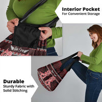 Kia Ora New Zealand Grocery Bag Maori Language Week Whero Taniko Motif - Polynesian Pride