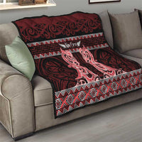 Kia Ora New Zealand Quilt Maori Language Week Whero Taniko Motif - Polynesian Pride