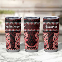 Kia Ora New Zealand Tumbler Cup Maori Language Week Whero Taniko Motif - Polynesian Pride