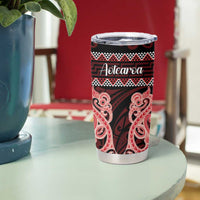 Kia Ora New Zealand Tumbler Cup Maori Language Week Whero Taniko Motif - Polynesian Pride