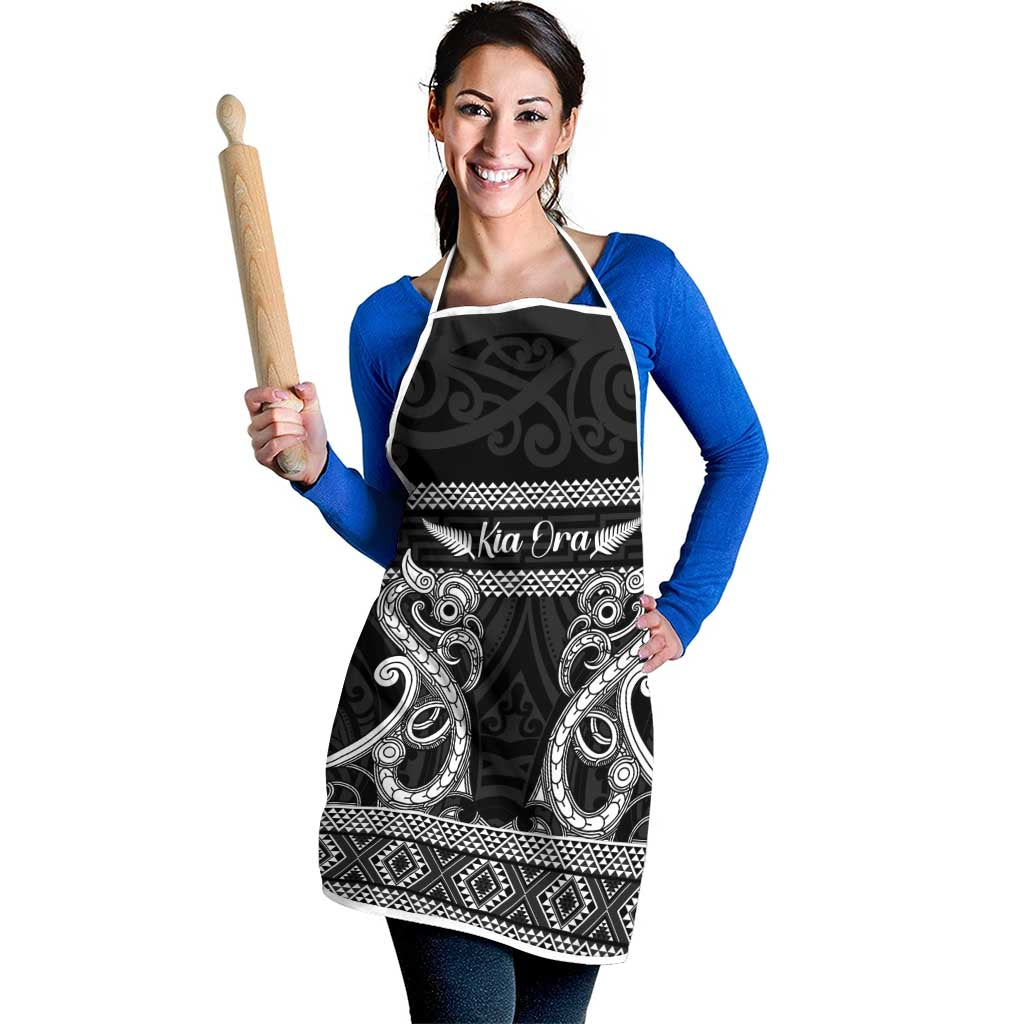 Kia Ora New Zealand Apron Maori Language Week Pango Taniko Motif - Polynesian Pride