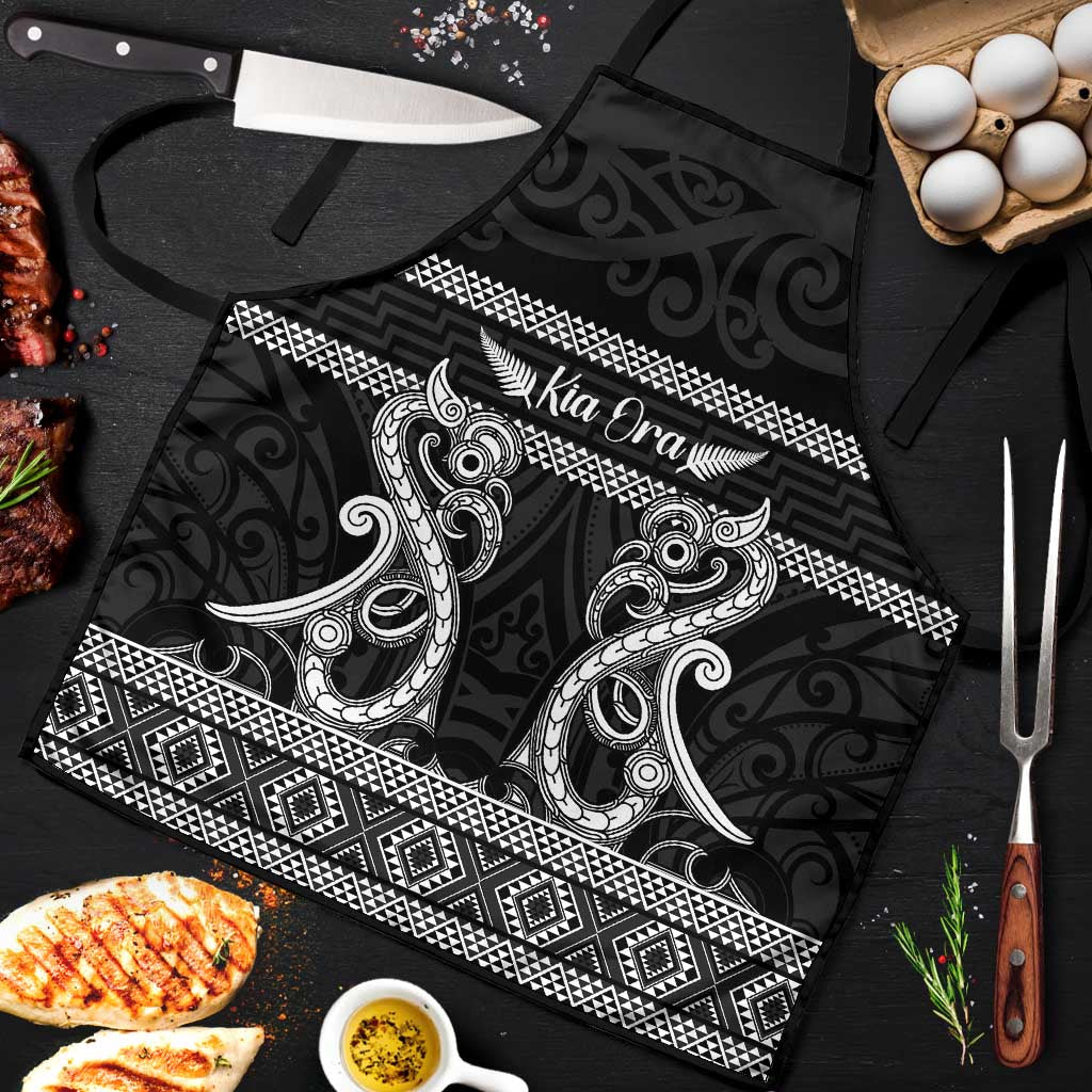 Kia Ora New Zealand Apron Maori Language Week Pango Taniko Motif - Polynesian Pride
