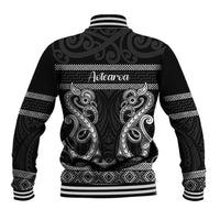 Kia Ora New Zealand Baseball Jacket Maori Language Week Pango Taniko Motif - Polynesian Pride