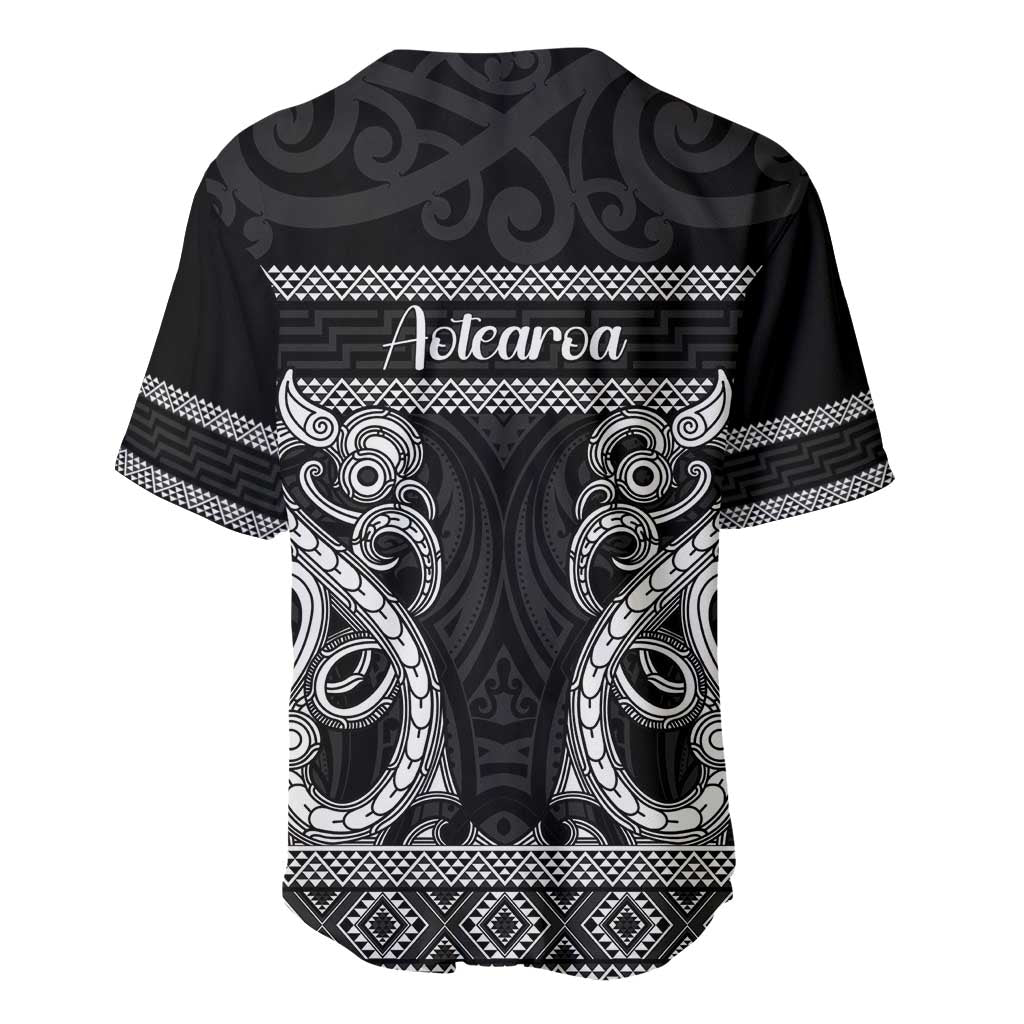 Kia Ora New Zealand Baseball Jersey Maori Language Week Pango Taniko Motif - Polynesian Pride