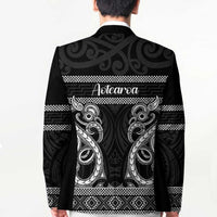 Kia Ora New Zealand Blazer Maori Language Week Pango Taniko Motif - Polynesian Pride