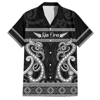 Kia Ora New Zealand Family Matching Long Sleeve Bodycon Dress and Hawaiian Shirt Maori Language Week Pango Taniko Motif - Polynesian Pride
