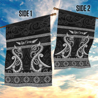 Kia Ora New Zealand Garden Flag Maori Language Week Pango Taniko Motif LT14 - Polynesian Pride