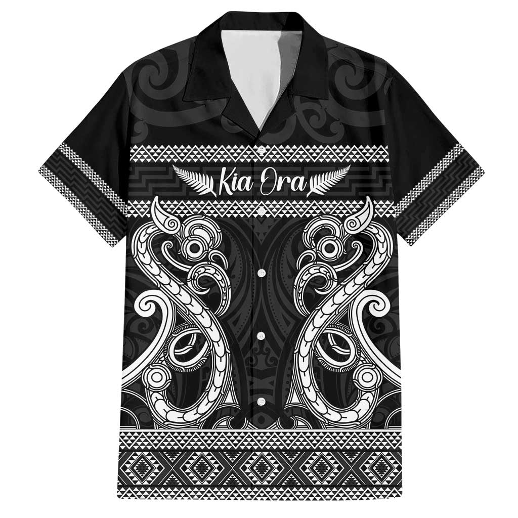 Kia Ora New Zealand Hawaiian Shirt Maori Language Week Pango Taniko Motif - Polynesian Pride