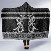 Kia Ora New Zealand Hooded Blanket Maori Language Week Pango Taniko Motif - Polynesian Pride