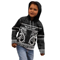 Kia Ora New Zealand Kid Hoodie Maori Language Week Pango Taniko Motif - Polynesian Pride