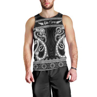 Kia Ora New Zealand Men Tank Top Maori Language Week Pango Taniko Motif - Polynesian Pride