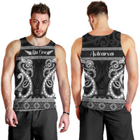 Kia Ora New Zealand Men Tank Top Maori Language Week Pango Taniko Motif - Polynesian Pride