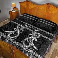 Kia Ora New Zealand Quilt Bed Set Maori Language Week Pango Taniko Motif - Polynesian Pride
