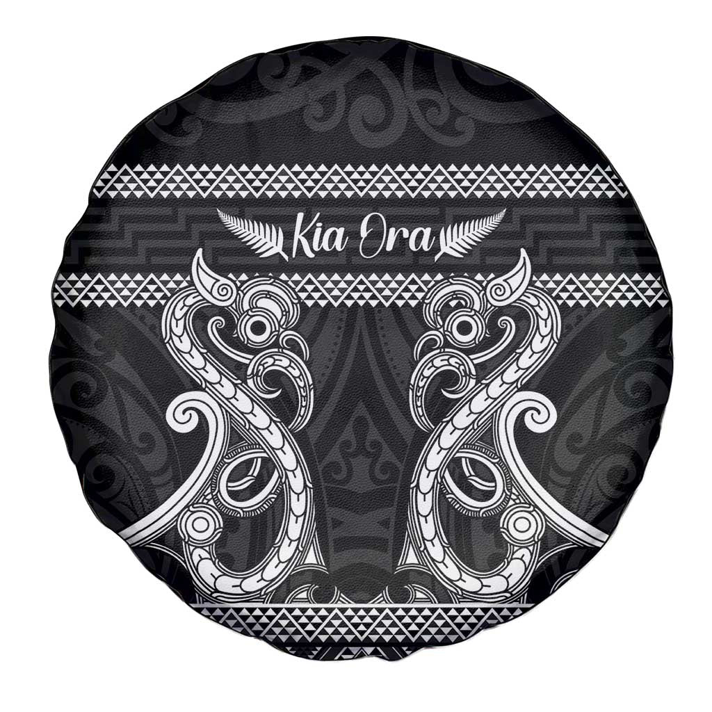 Kia Ora New Zealand Spare Tire Cover Maori Language Week Pango Taniko Motif LT14 - Polynesian Pride