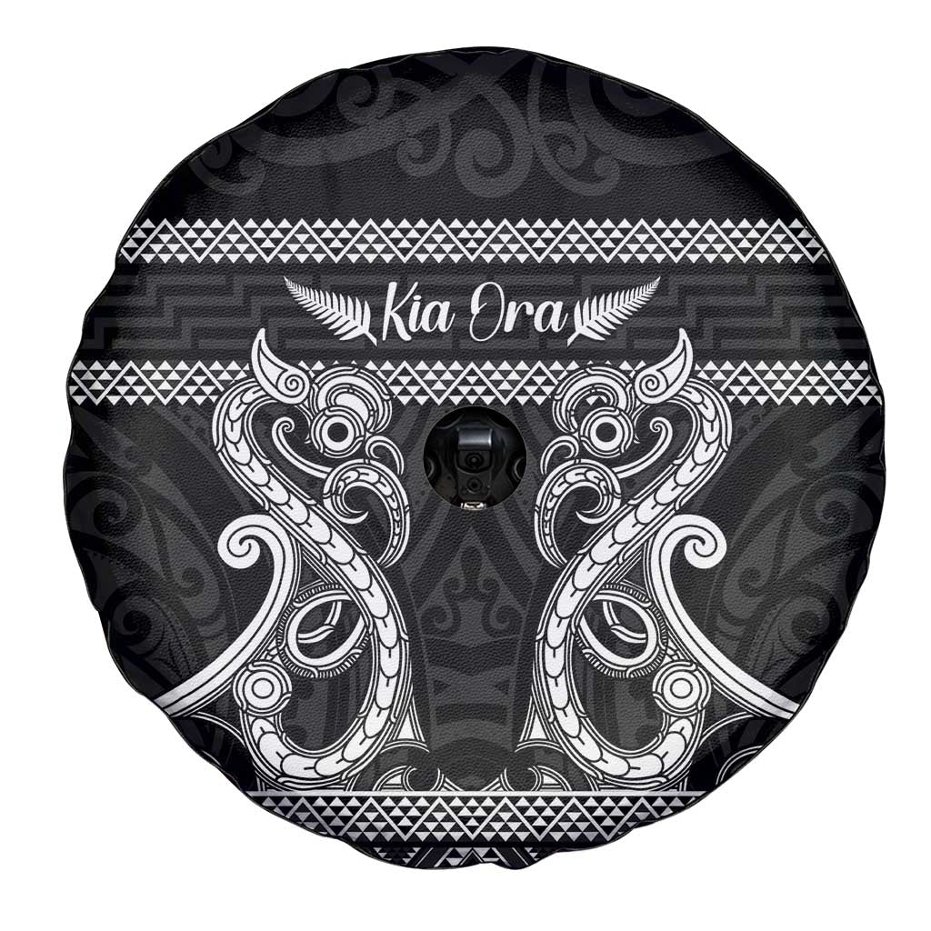 Kia Ora New Zealand Spare Tire Cover Maori Language Week Pango Taniko Motif LT14 - Polynesian Pride