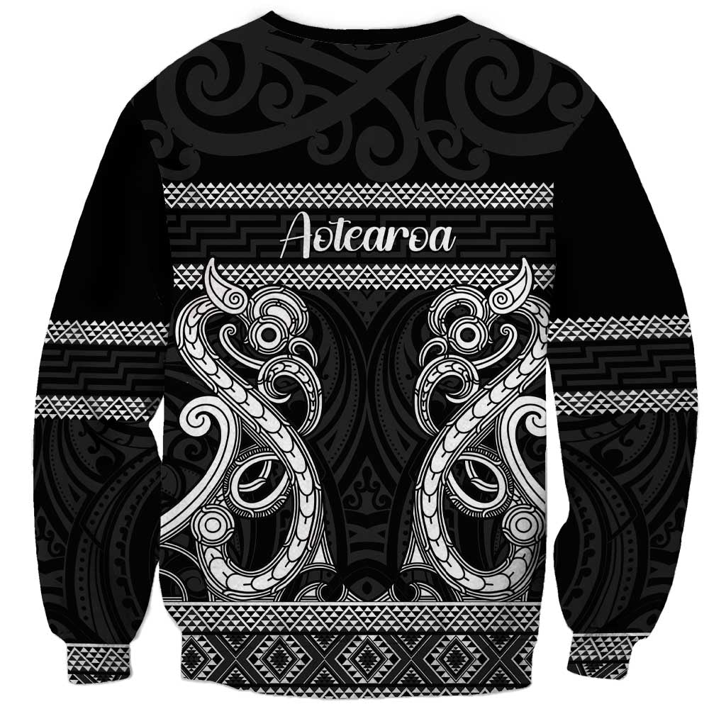 Kia Ora New Zealand Sweatshirt Maori Language Week Pango Taniko Motif - Polynesian Pride