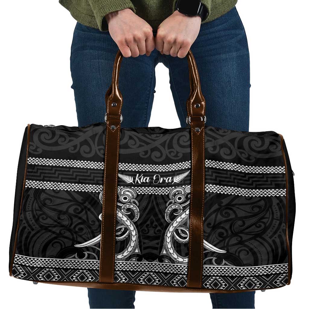 Kia Ora New Zealand Travel Bag Maori Language Week Pango Taniko Motif - Polynesian Pride