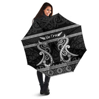 Kia Ora New Zealand Umbrella Maori Language Week Pango Taniko Motif - Polynesian Pride